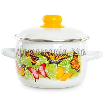 Кастрюля эмал.  2л. 1RС161M с\д Чер.