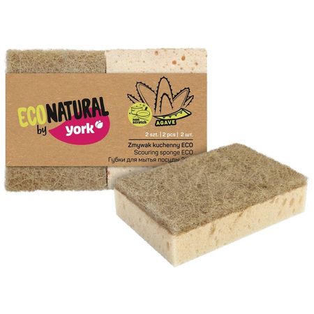 Губка д/посуды ЭКО НАТУРАЛ 3020 (2шт.)YORK