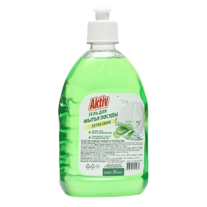 Гель д/посуды AKTIV "Алоэ-вера" 0,5л. 1526 (пуш-пул)
