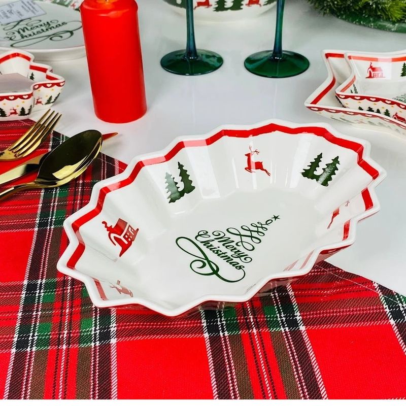 Блюдо 164-055 "Новый год" овал. 23,5см. (подар.уп.)