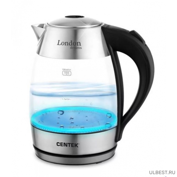 Чайник эл. CENTEK CT-0059 London (1,8л. 2,2кВт. стекло диск)