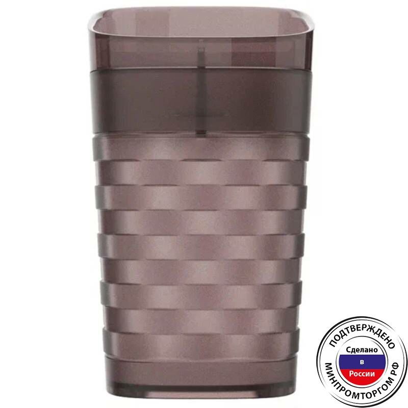 Стакан д/зубных щеток GLAM ПБ15911 б/разделителя (графит)