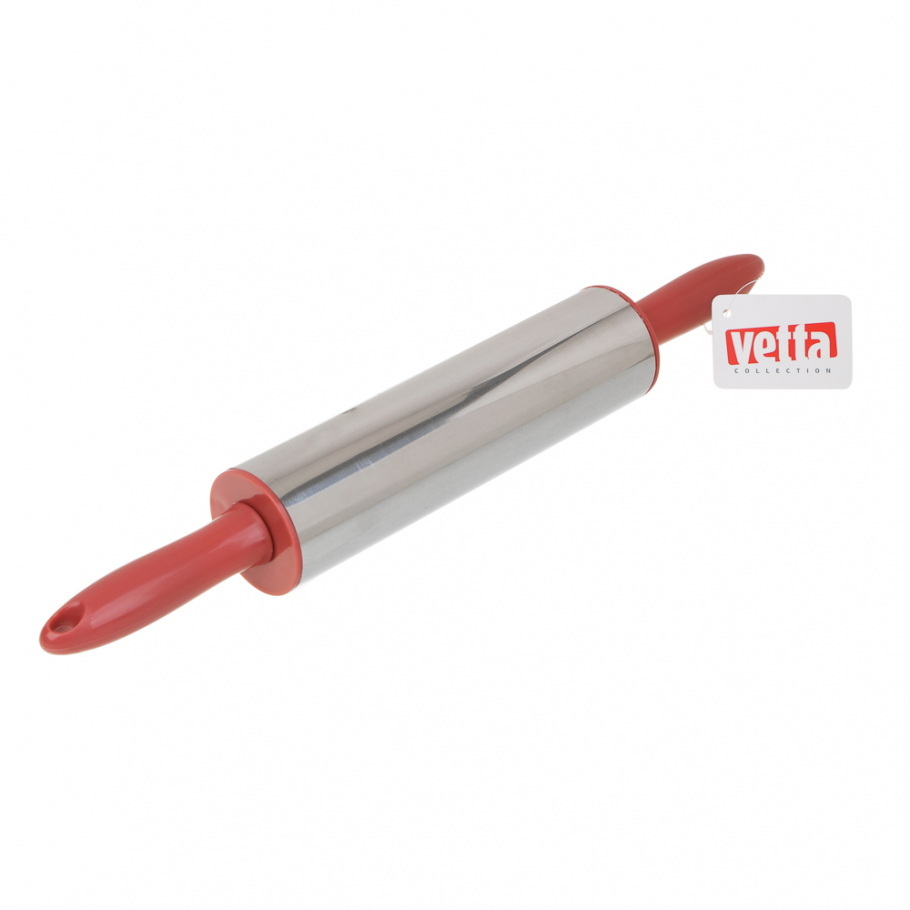 Скалка 856-179 нерж. с пл.руч VETTA