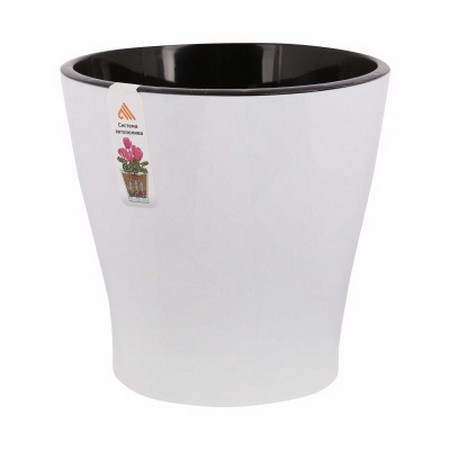 Горшок д/цв. "Лея"  3,6л. двойной (с автополивом) М7929 (белый)