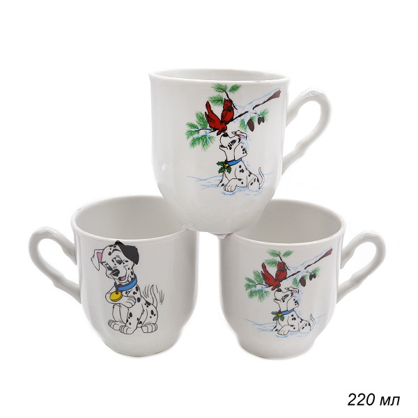 Кружка 220-3525 "Долматинец" 220мл.(48шт/кор.)