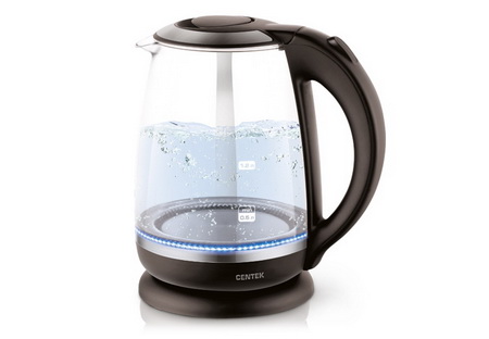 Чайник эл. CENTEK CT-0015 (2,0л. 2,2кВт. стекло диск) Чайник эл. CENTEK CT-0015 (2,0л. 2,2кВт. стекло диск)