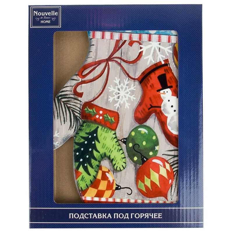 Подставка под горячее 4730249-1 "Новый год" 20*25см. с пробкой (подар.уп.) ЕНС