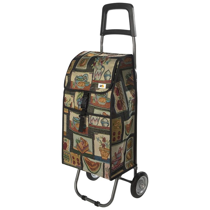 Тележка с сумкой "Натюрморт" 30кг. 110652 складная (мет. кол.) Скр