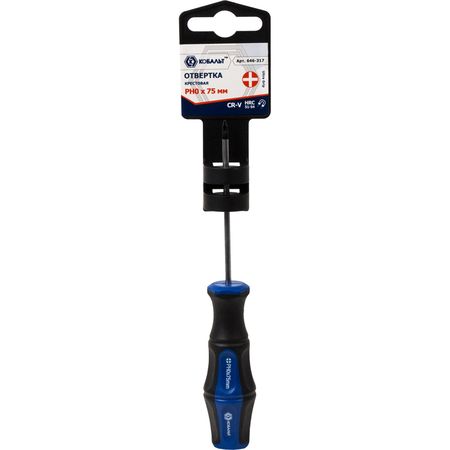 Отвертка крест. PH 0*75мм 646-317 Ultra Grip КОБАЛЬТ CR-V, двухкомп. рукоятка Отвертка крест. PH 0*75мм 646-317 Ultra Grip КОБАЛЬТ CR-V, двухкомп. рукоятка