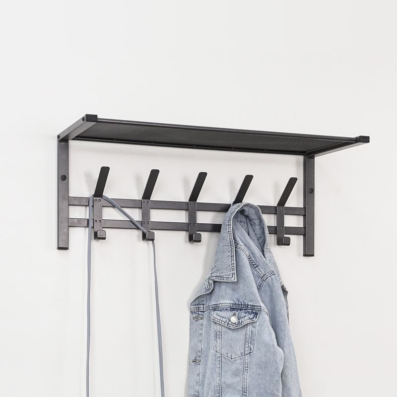 Вешалка настенная "Торонто 21 " с полкой ВСПТ21 Гр (Графит) (ЗМИ)