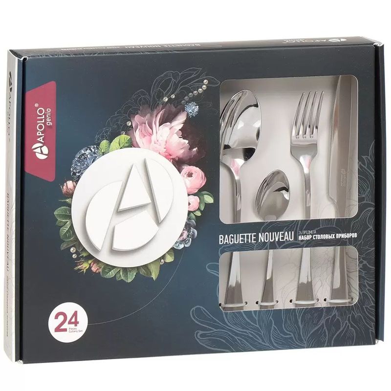 Набор стол. приборов BGT-24 (24 пр.) genio "Baguette Nouveau" APOLLO