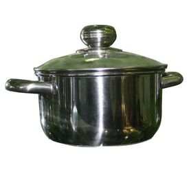 Кастрюля нерж.  1,5л. ТРС-3 1с802/3с085 с объмн.руч. стекл. крышка  Аша