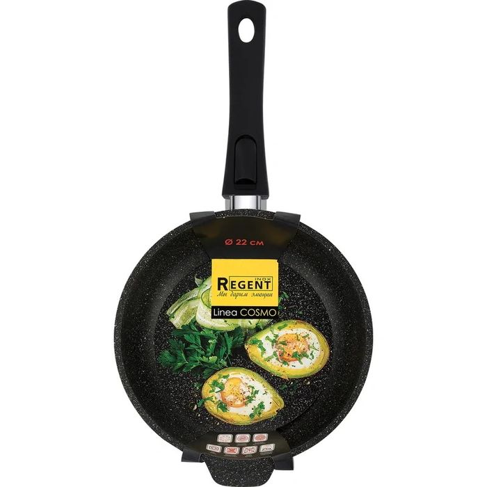 Сковорода 93-AL-CS-1-22S d 22см. COSMO (съемн. ручка, а/пр.лит.ал.)
