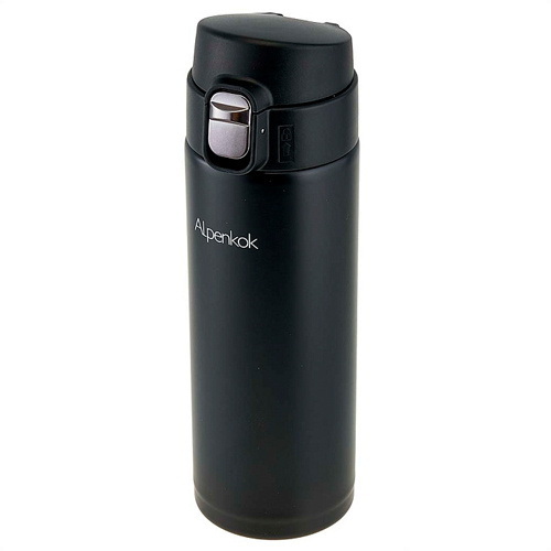 Термокружка нерж. DELTA АК-04810А 380 мл вакуумная (черный)