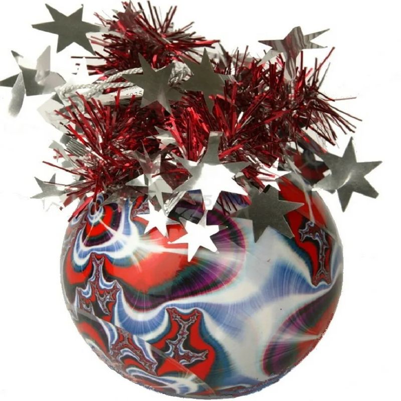 Шар "Калейдоскоп" Ш85035 d 85мм. красно-синий