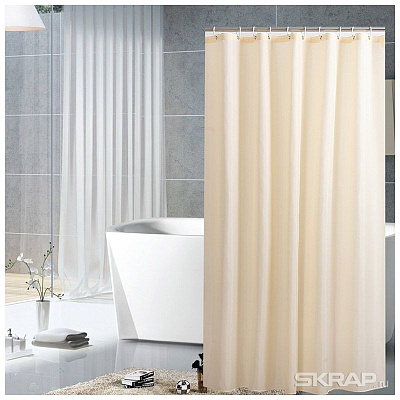 Занавес д/ван.комн. 180*180см. 005746 (беж.) п/э Скр