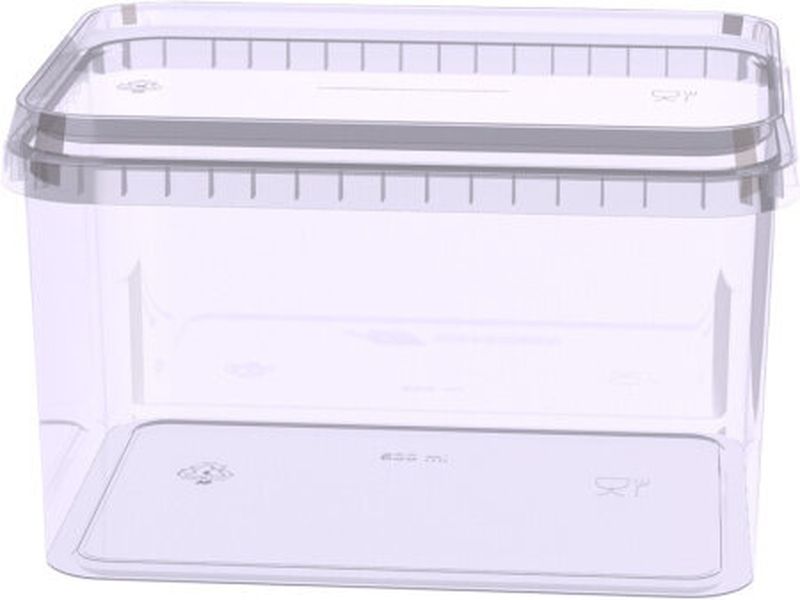 Контейнер 0,5л. с крышкой прозрачный Н 0001(ПМ)