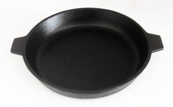 Сковорода чуг. 240*40мм. (с 2-мя ушками) у4040