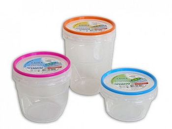 Банка 0,6л. д/ СВЧ "Премиум" с герм.крышк. ПБ43301