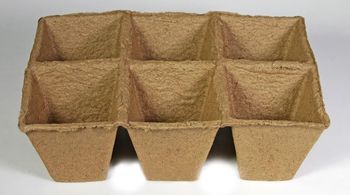 Горшочек торфяной 0,4л. (90*90мм.) квадр. (набор 18шт.)