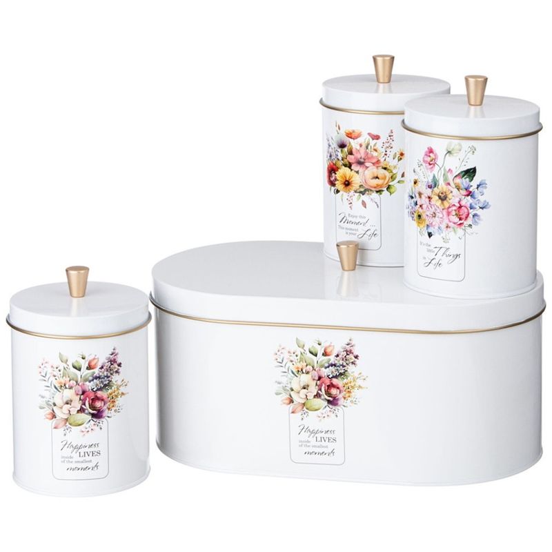 Хлебница 790-377 "Floral Mood" +3 банки д/сып.продуктов  ВД