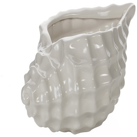 Кашпо РАКУШКА 2,4л. со вставкой 1325 (жемчуг) ДП