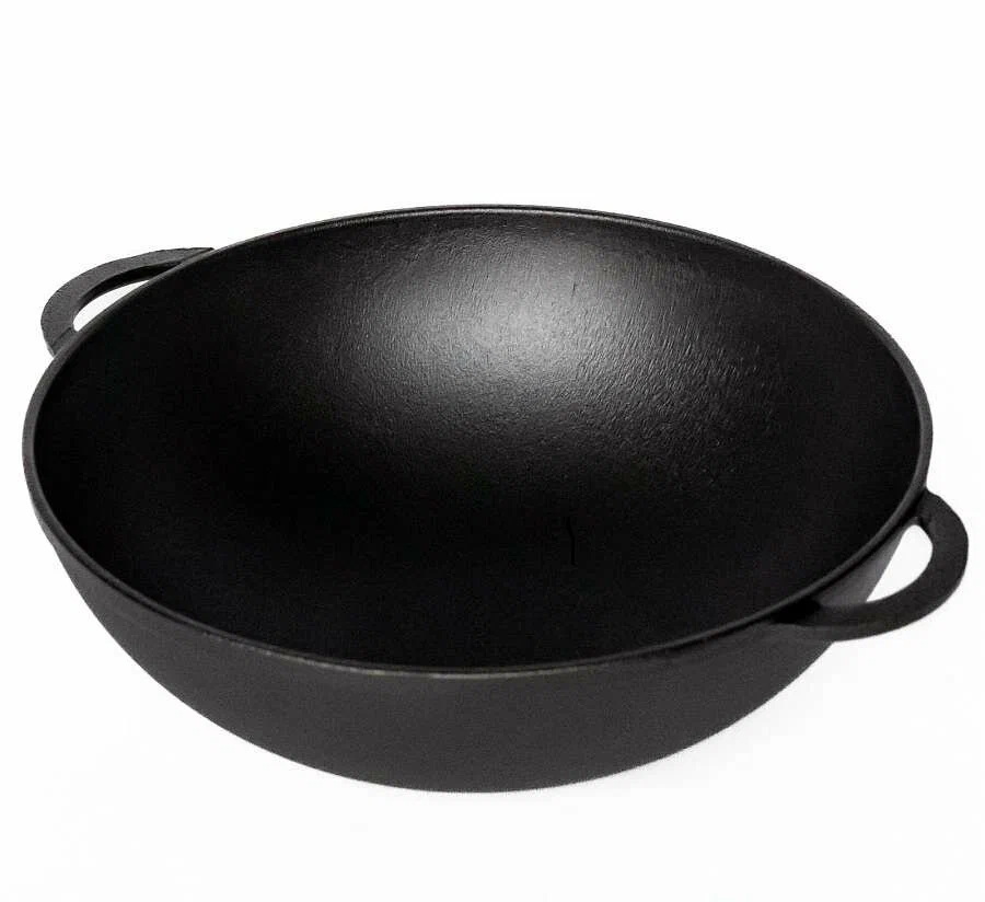 Сковорода чуг. Укр. d300мм. "WOK" 1030 б/крышк с 2-мя руч.