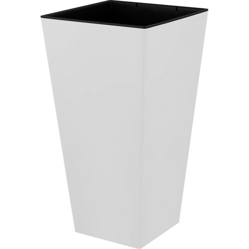 Горшок д/цв. "InGreen London CUBE" 34,0л. 300*300*564мм ПЦ7804БЖ (белоснежный жасмин) с дренажной вс