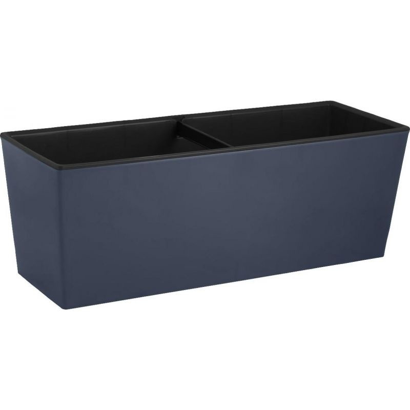 Ящик балконный "InGreen London Cube" 40см. ПЦ7805ВС с дренаж. вставкой (вулканический серый)