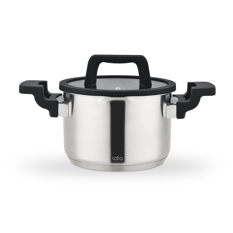 Кастрюля LARA LR02-293 5,1л. Премиум (нерж. ст/кр.)