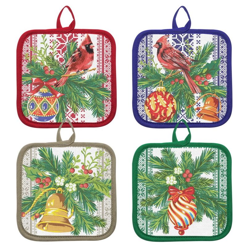 Прихватка "Новогодние узоры" HN2-112 (16*16см.) Мд