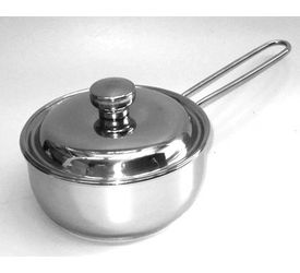 Кастрюля нерж.  1,75л. 1с765 /3с107 (д/молока) мет.крышка, одна прут.руч. Аша