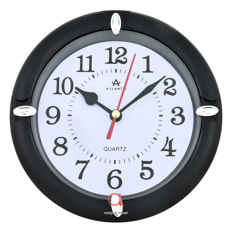 Часы настенные TLD-5986T "Atlantis" black (d15,6*4.2см) А