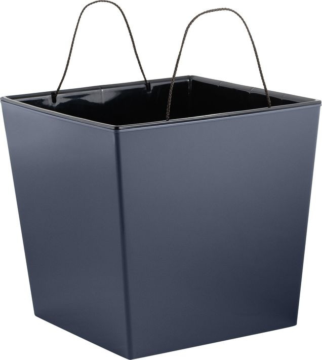 Горшок д/цв. "InGreen London CUBE"  4,2л. 177*177мм ПЦ7800ВС (вулканический серый) с дренажной встав