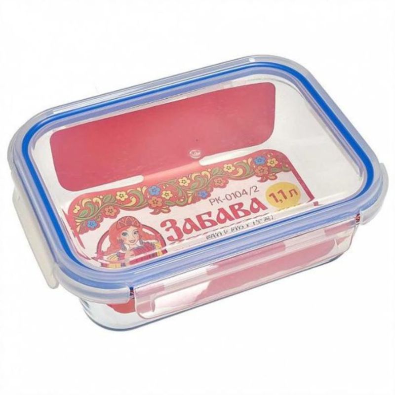 Контейнер PK-0104/2 "Забава" 1,1л. прямоуг. (с гермет.крышкой)