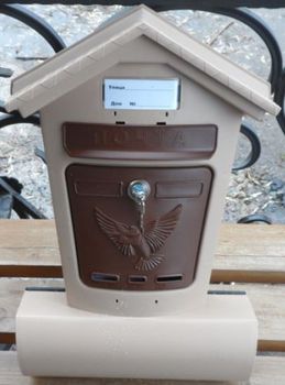 Почтовый ящик ЭЛИТ 6866 пл. (бежевый с коричневым) Ковров