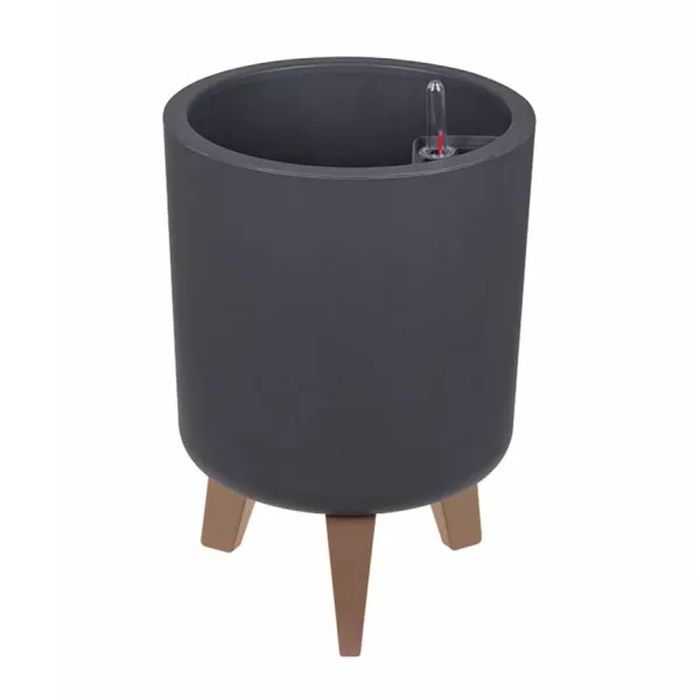 Кашпо ФЛОРИАН 11,0л. d25см. КН3157Г высокое с автополивом (графитовый)