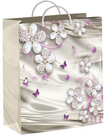 Пакет (мягкий пластик) 260*240мм. Жемчужные цветочки 170634 Т-П