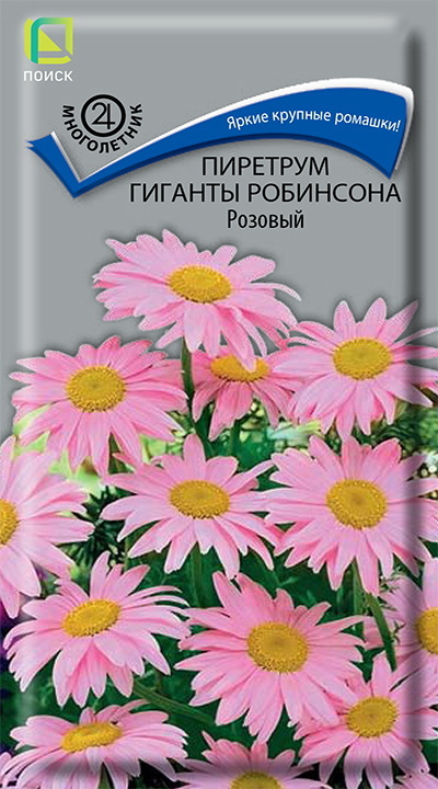 Пиретрум ГИГАНТЫ РОБИНСОНА розовый 0,1гр. (Поиск)