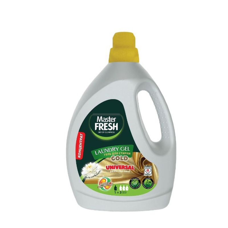 Гель д/стирки-концентрат Master FRESH GOLD 2,75л. 7216/7761 "формула защиты ткани" Universal  45 сти