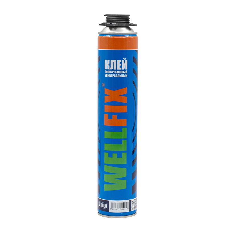 Пена монтаж. "WELLFIX"  клей-пена 1,0л. 615 профессиональная универс.