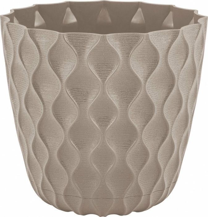 Горшок д/цв. "InGreen Wave"  0,65л, D115мм ПЦ6500ФП (французский платан) с дренажной сеткой и поддон