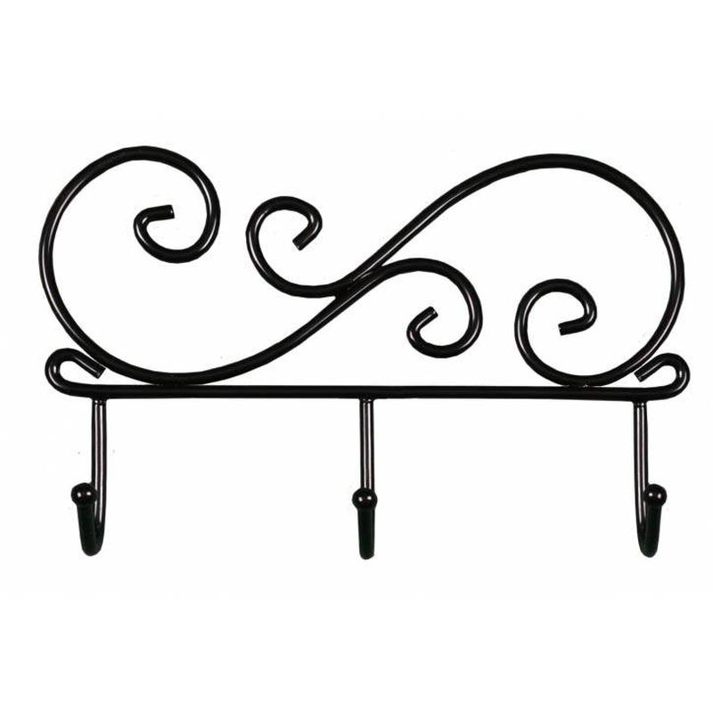 Вешалка настенная "Кружева 3" ВН 275 Ч/К (Черный/Коричневый) (ЗМИ)