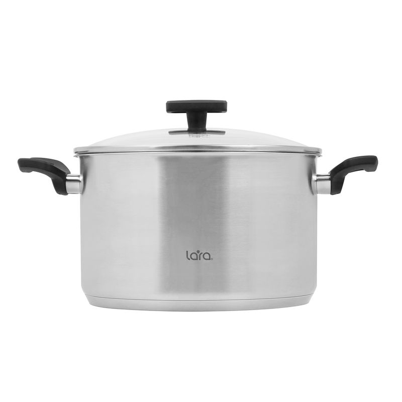 Кастрюля LARA LR02-250 6,5л. Веста (нерж. ст/кр.)