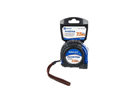 Рулетка  7,5м.*25мм 247-248 КОБАЛЬТ Вектор обрезин.корп.