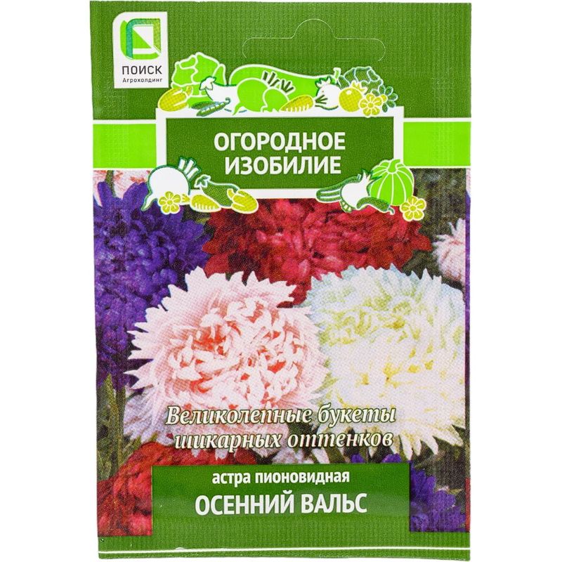 Астра Пионовидная ОСЕННИЙ ВАЛЬС 0,3гр. (Огородное изобилие) (Поиск)