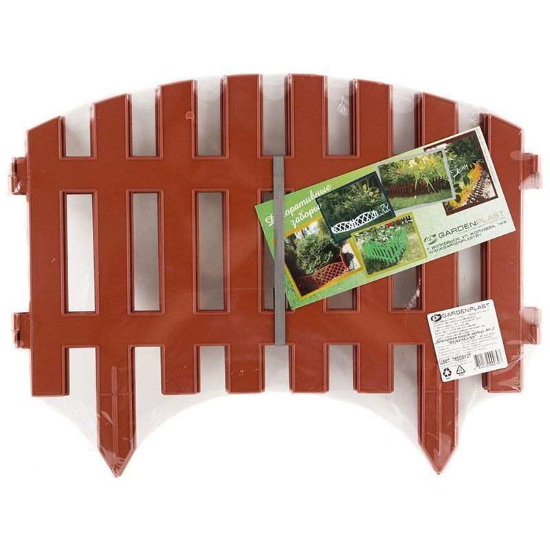 Забор "RENESSANS" 007275 (2,25м, 5 секц.) терракот СКР