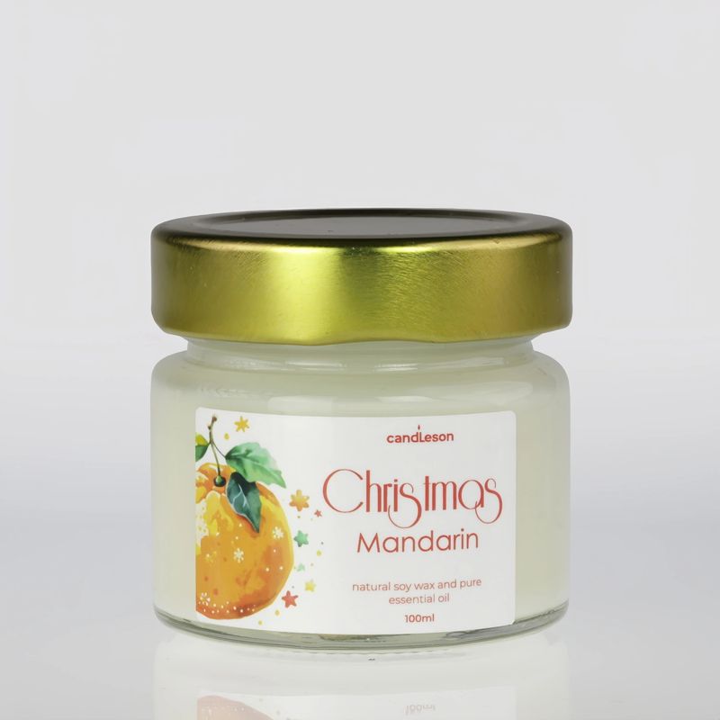 Аромасвеча "Новогодний мандарин" 24516 100мл. (в банке)