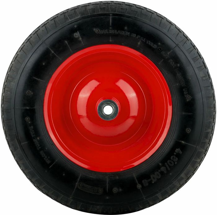 Колесо к тачке садовой полиуретан. 4.00-8 с подшипн. d16мм. (серое)Тр.