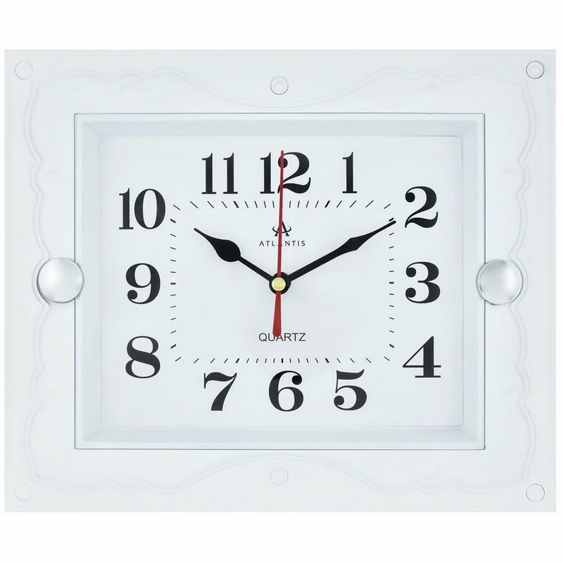 Часы настенные 0051 "Atlantis" white (24*20*4,2см) А